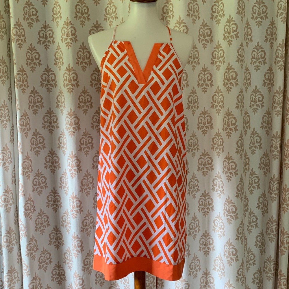 Mud pie orange racer back sundress S